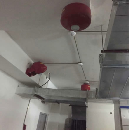 枣庄某高档小区配电室安装国泰科技悬挂式干粉灭火装置